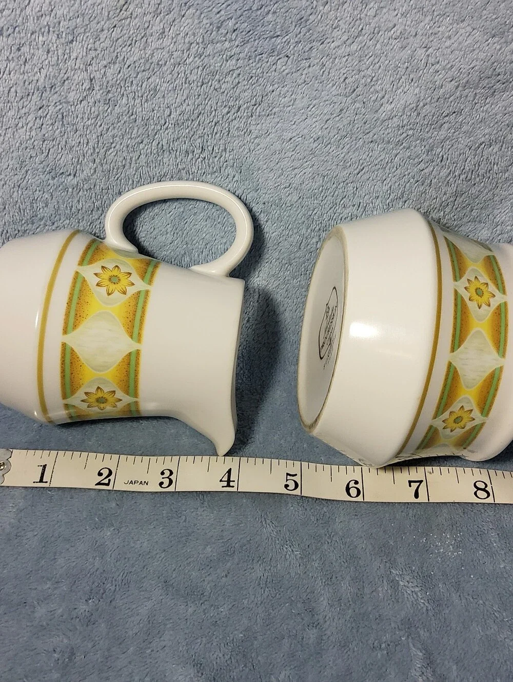 Vintage 1970's Noritake Progression Sunglow 9042 China Sugar & Creamer Dish Set